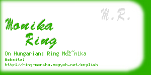 monika ring business card
